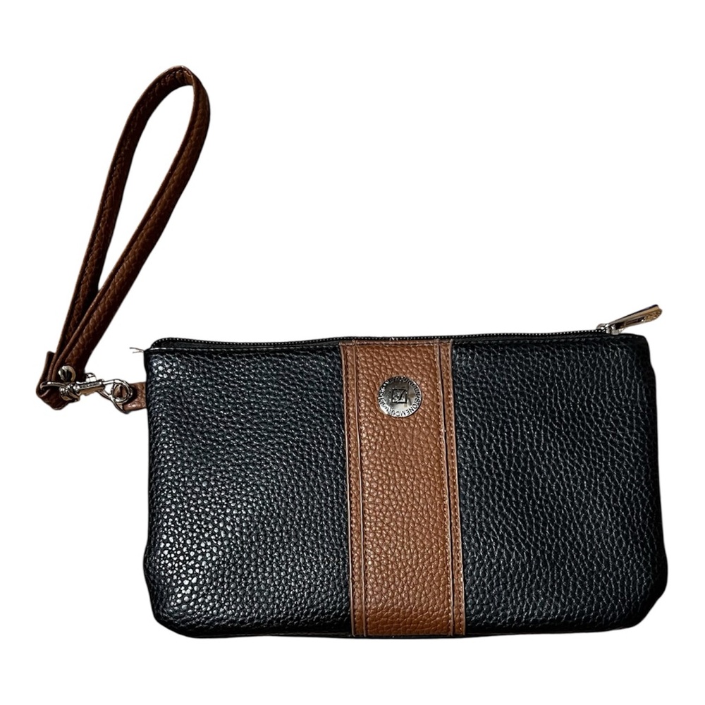 NWOT Stone Mountain Ladies Clutch Wallet w/Black/ Brown Leather